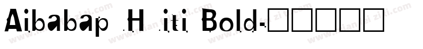 AibabapuHuiti Bold字体转换